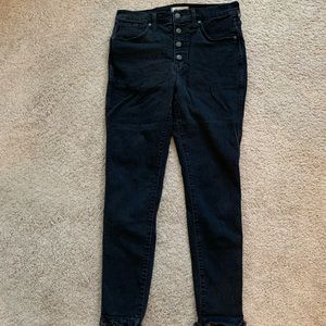 High waisted black skinny jeans